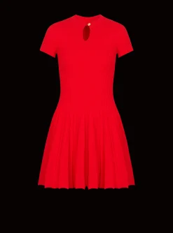 Women Balmain Fla Pleated Knit Dress