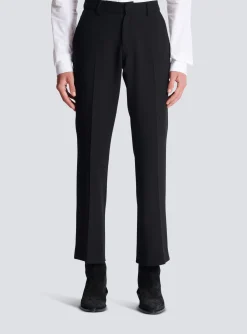 Balmain Flared Trousers In Double Crepe
