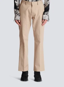 Balmain Flared Trousers In Gabardine