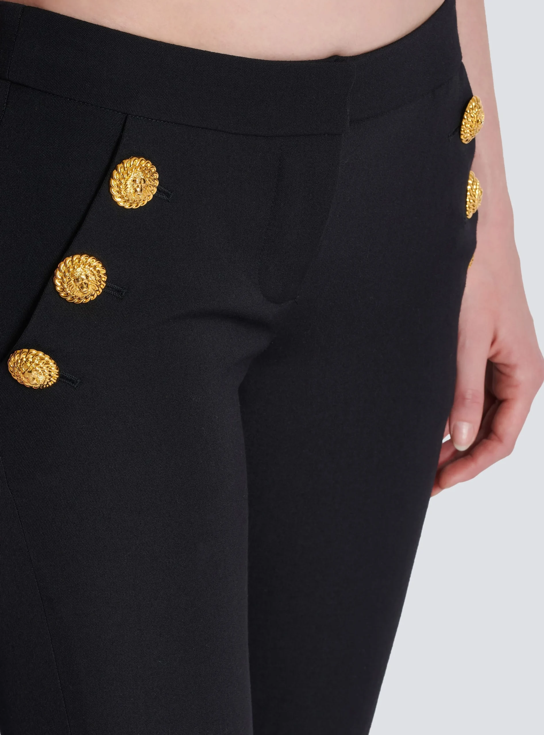 Women Balmain Flared Trousers With Buttons