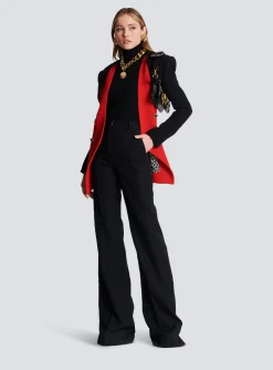 Women Balmain Flared Trousers With Creases