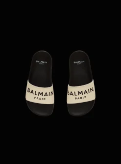 Kids/BOY Balmain Flat Logo Sandals