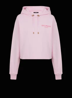Women Balmain Flocked Paris Hoodie