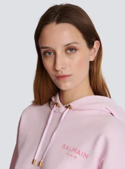 Women Balmain Flocked Paris Hoodie