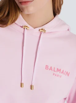Women Balmain Flocked Paris Hoodie