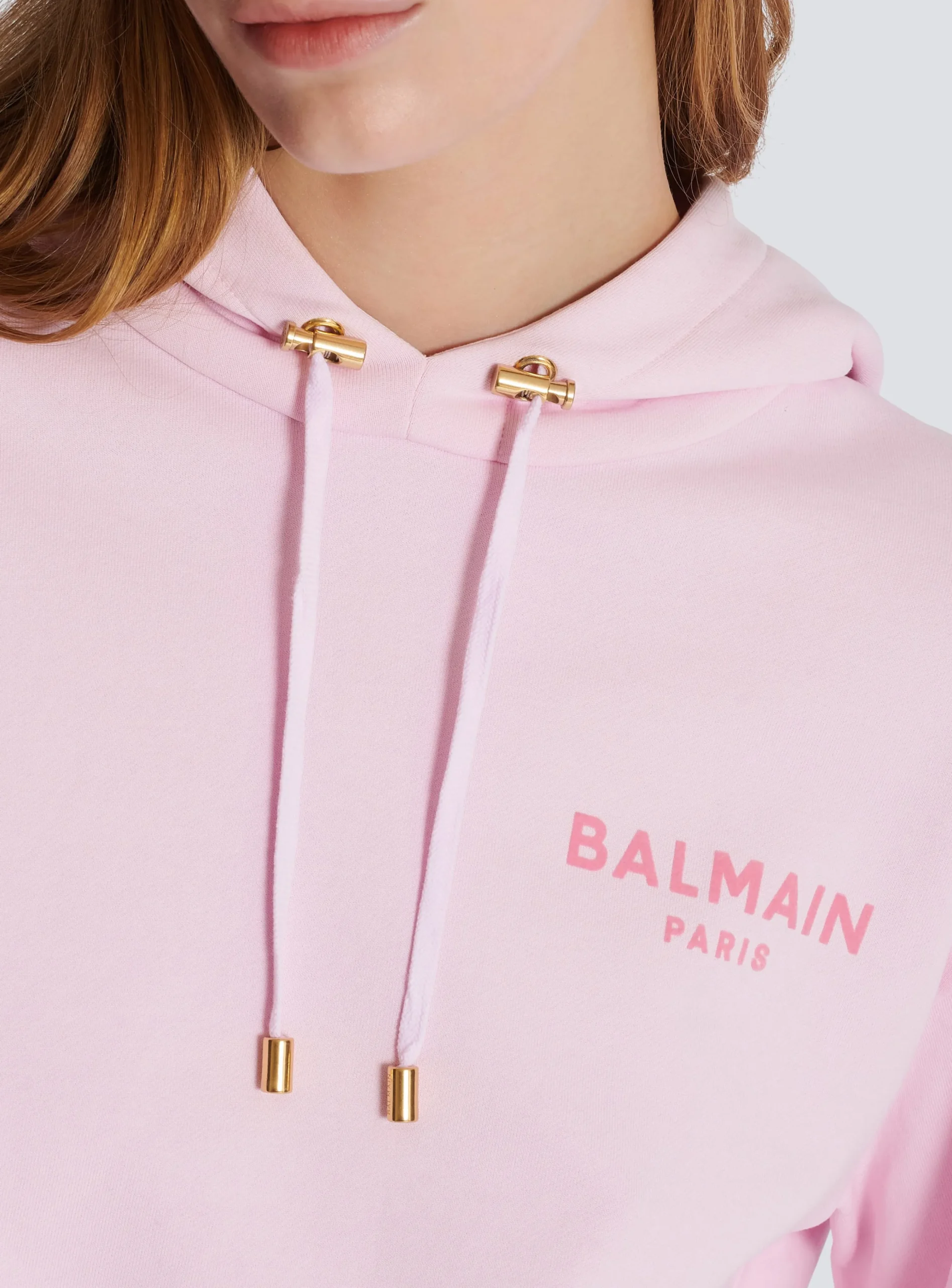 Women Balmain Flocked Paris Hoodie