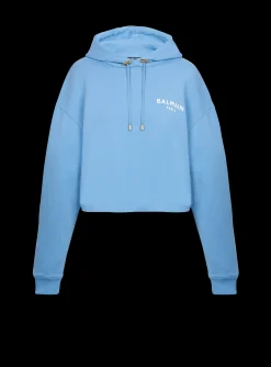 Women Balmain Flocked Paris Hoodie