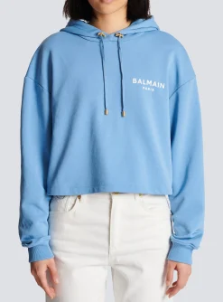 Women Balmain Flocked Paris Hoodie