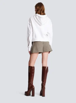 Women Balmain Flocked Paris Hoodie
