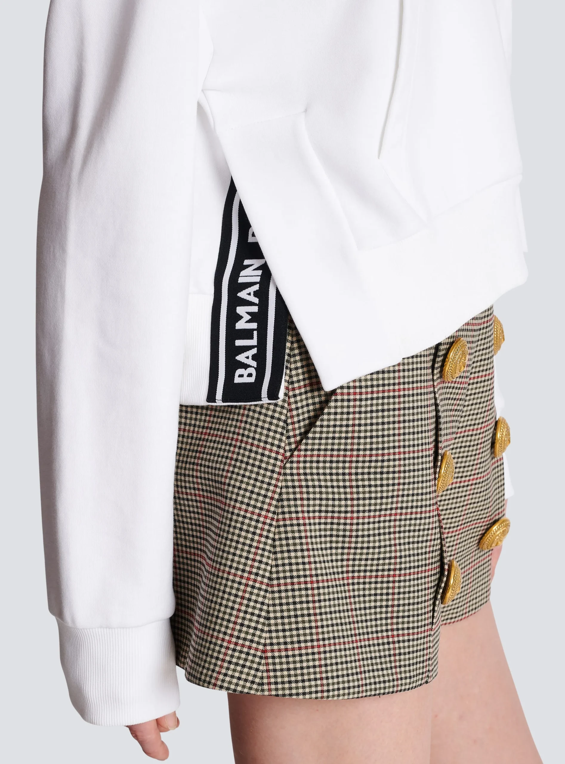 Women Balmain Flocked Paris Hoodie