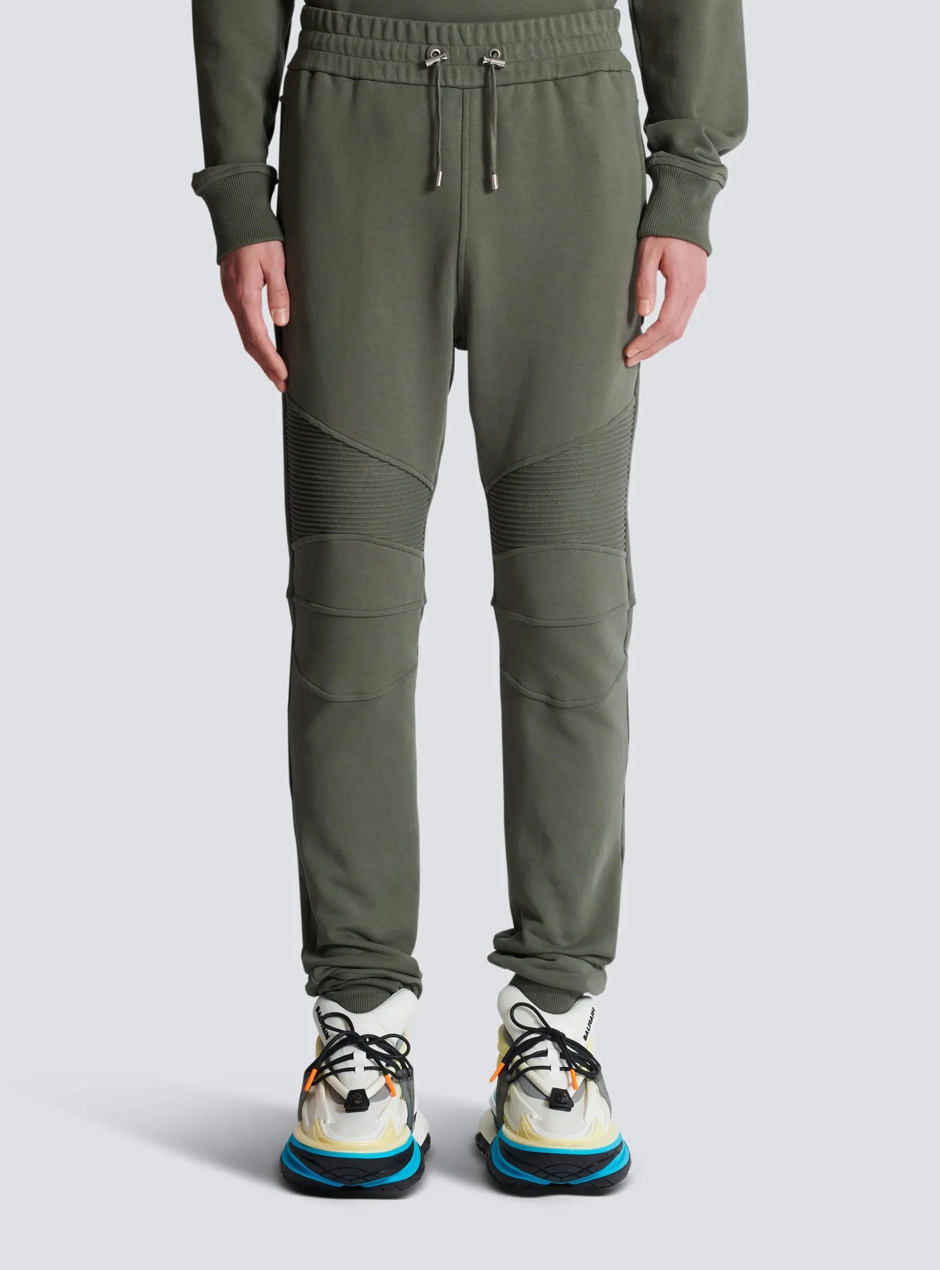 Balmain Flocked Paris Joggers