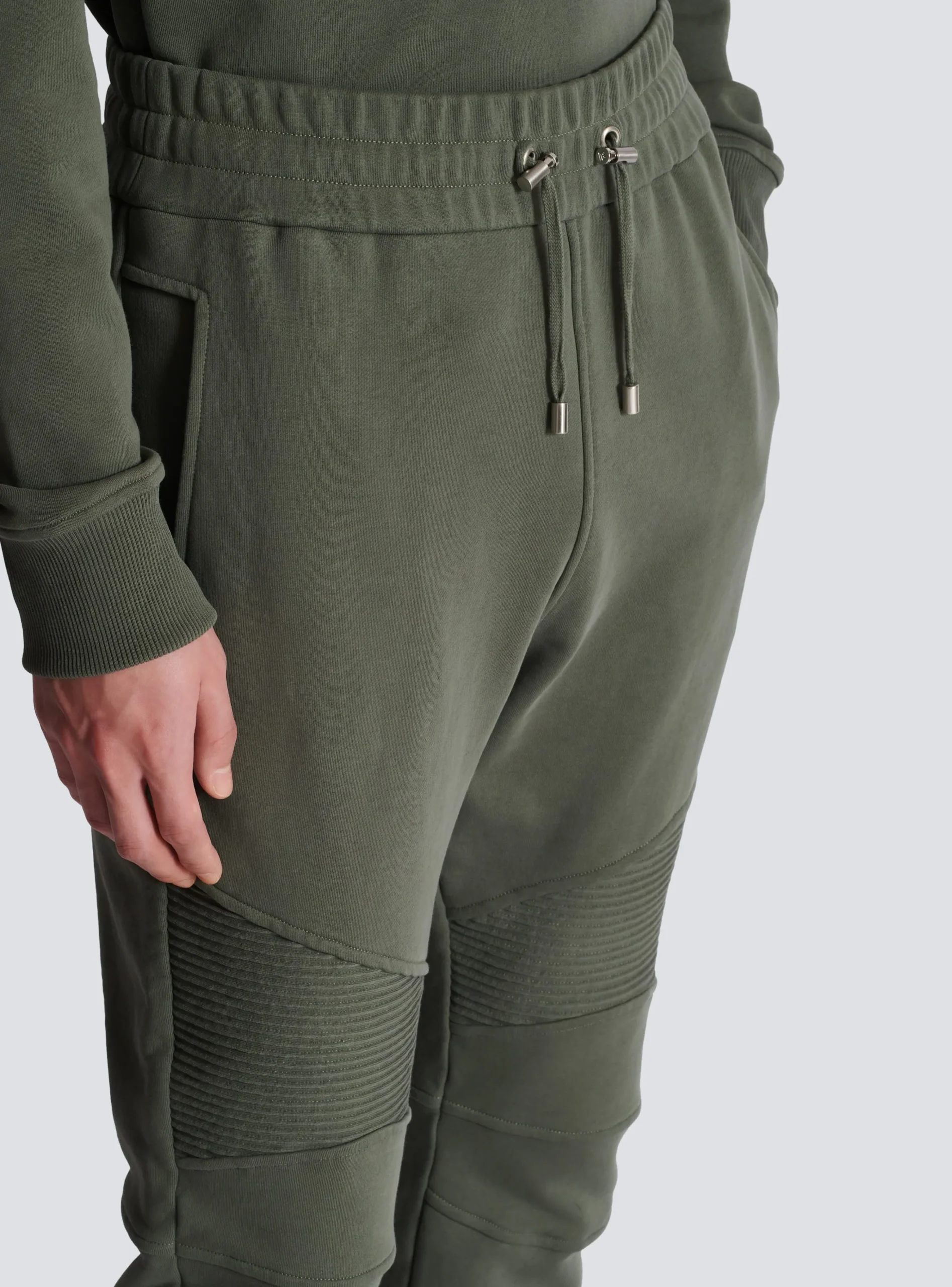 Balmain Flocked Paris Joggers