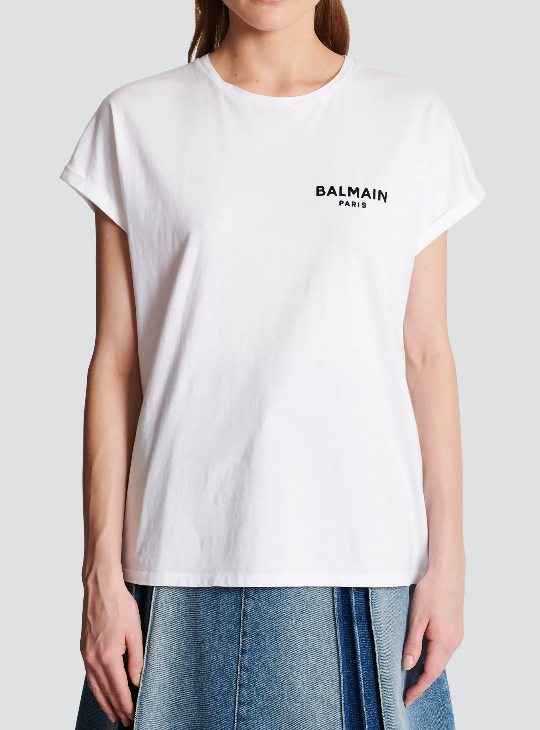 Women Balmain Flocked T-shirt