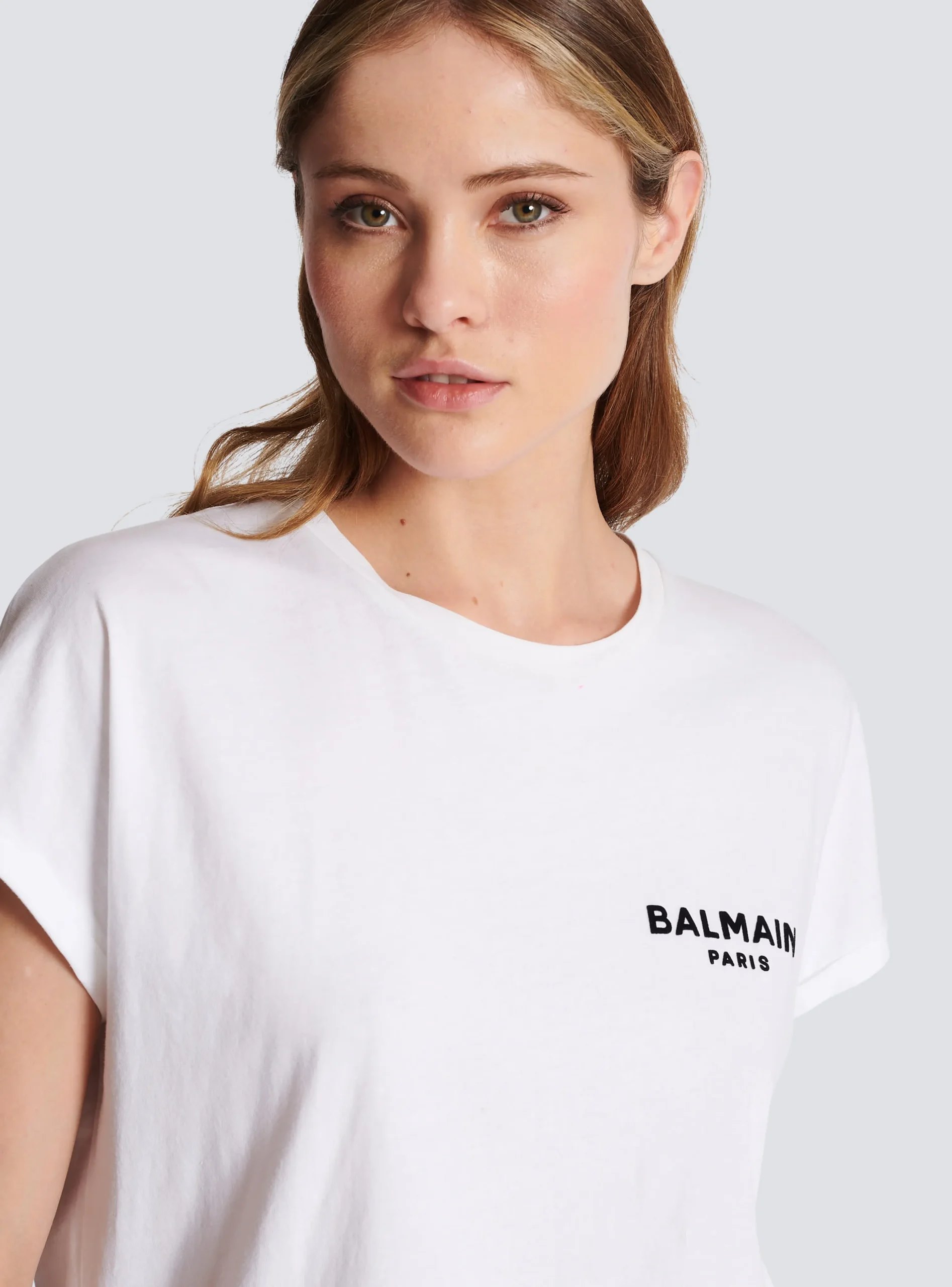 Women Balmain Flocked T-shirt