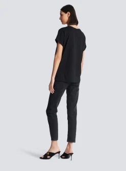Women Balmain Flocked T-shirt