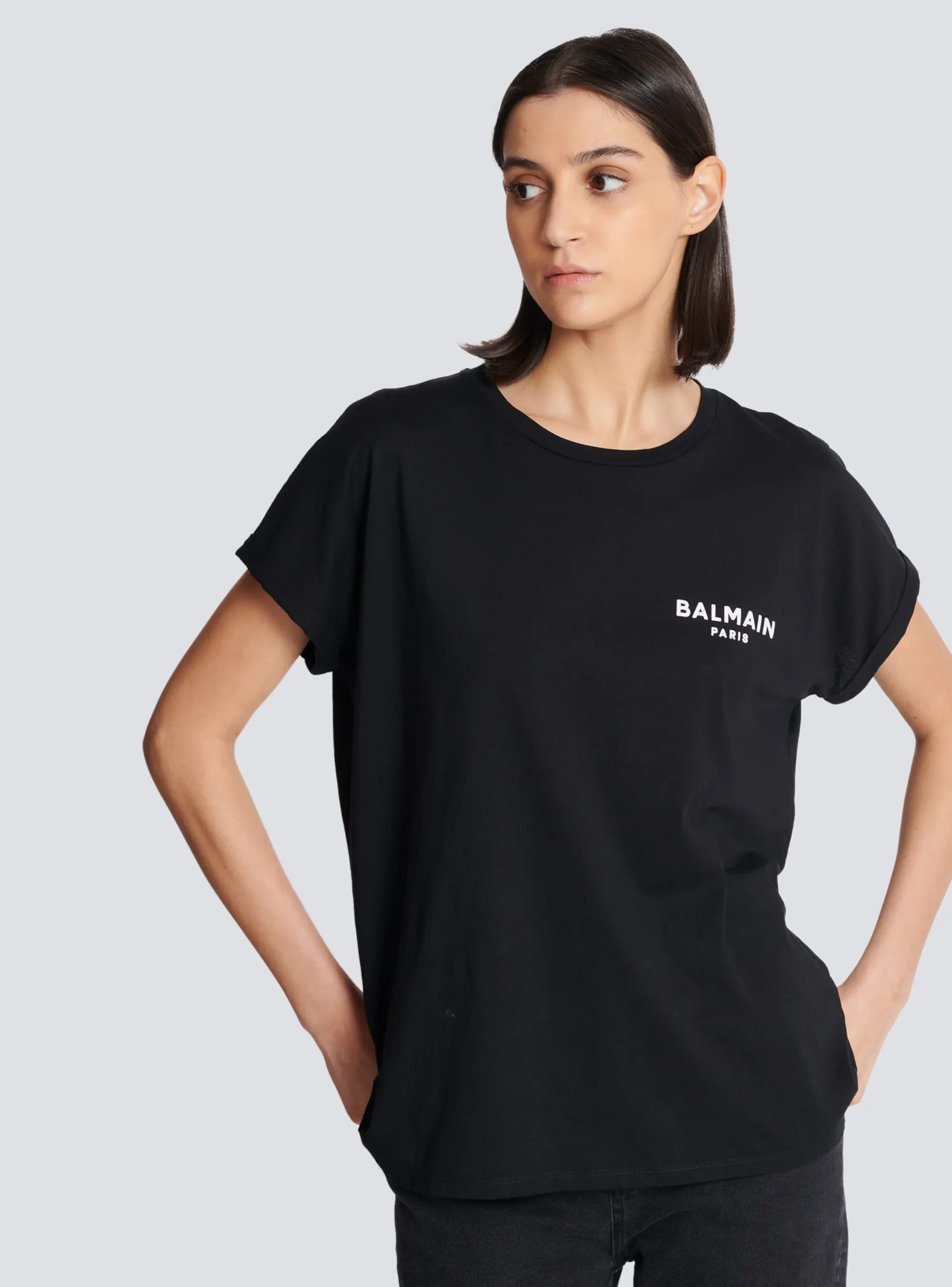 Women Balmain Flocked T-shirt