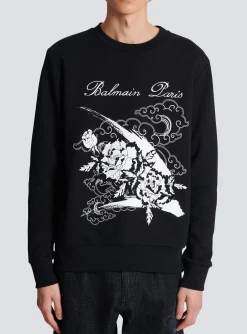 Balmain Flower Print Sweatshirt