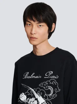 Balmain Flower Print Sweatshirt