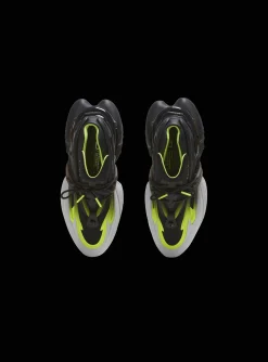 Balmain Fluorescent Unicorn Trainers In Neoprene And Leather