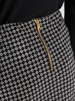 Women Balmain Fringed Silk Scarf Skirt