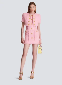 Women Balmain Gingham Tweed Jacket