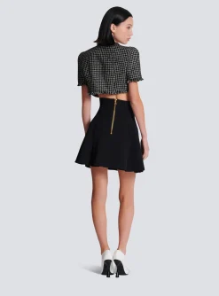 Women Balmain Gingham Tweed Jacket