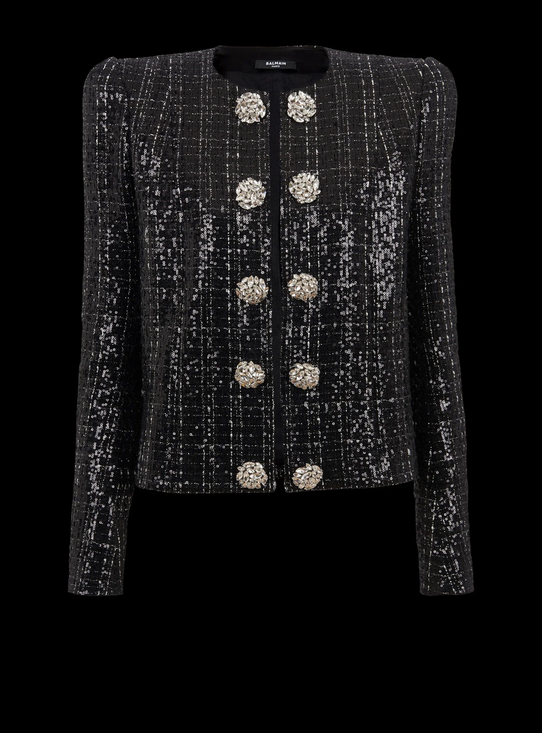 Women Balmain Glittery Tweed Jacket