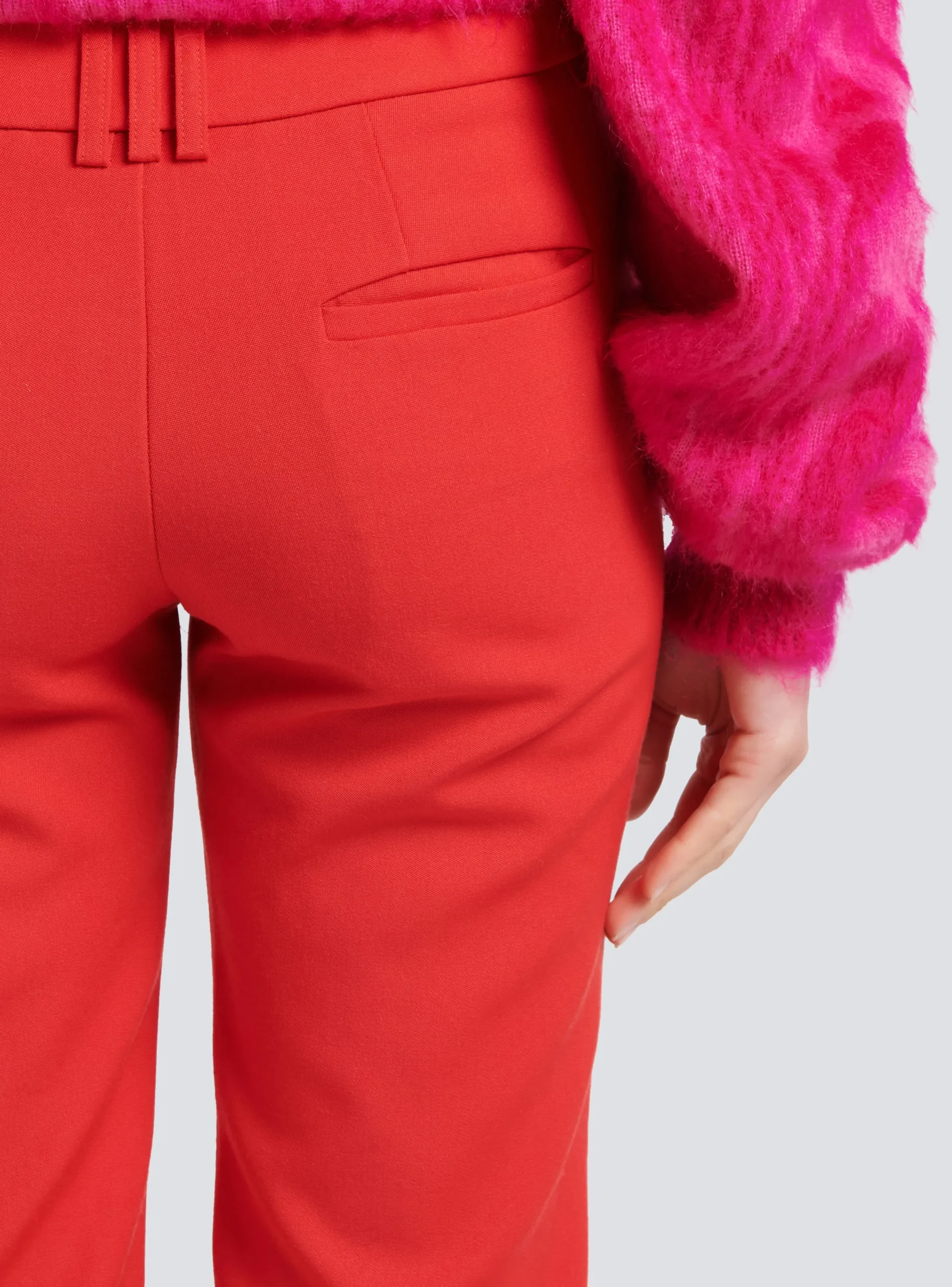 Women Balmain Grain De Poudre Trousers