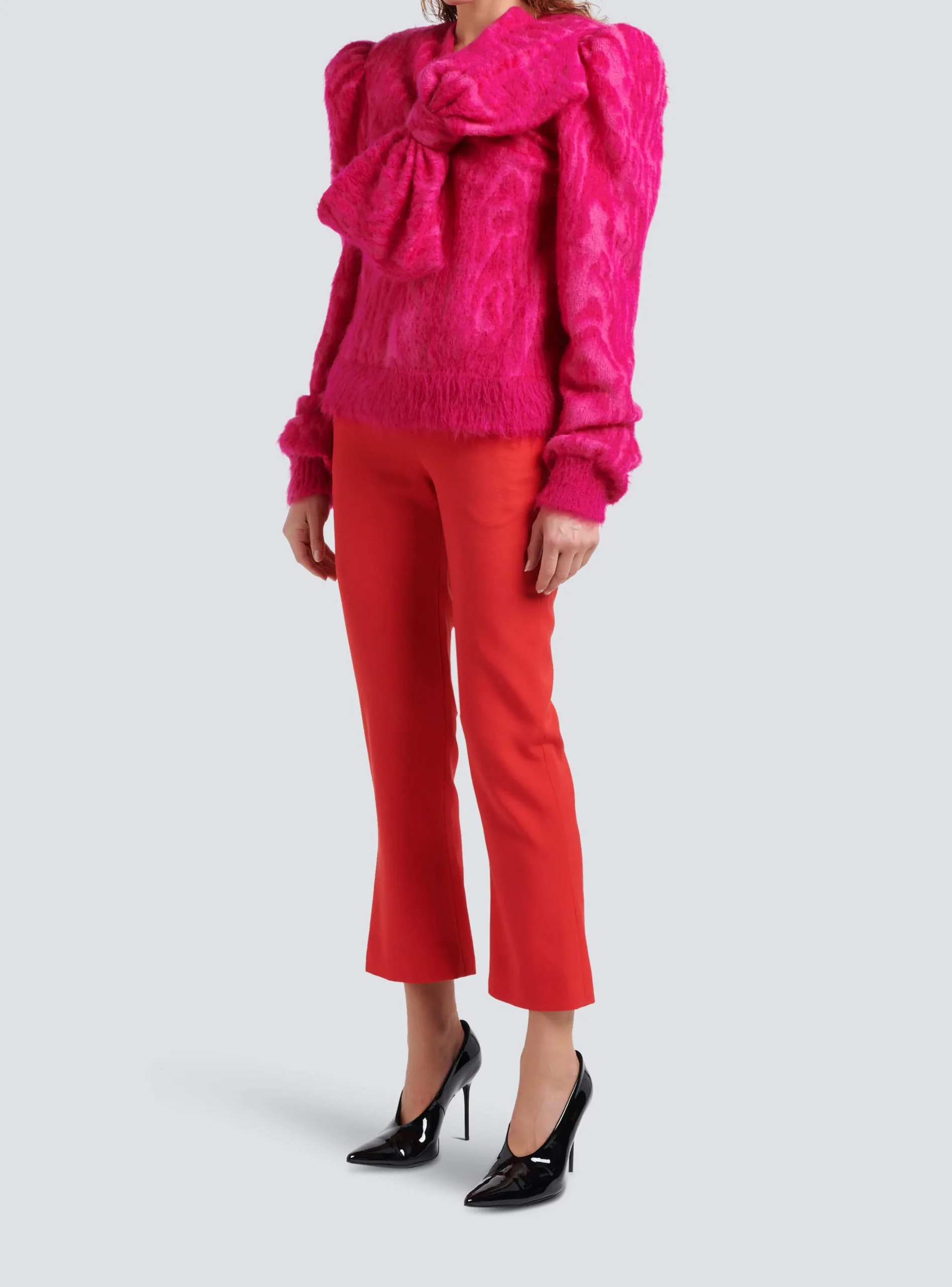 Women Balmain Grain De Poudre Trousers
