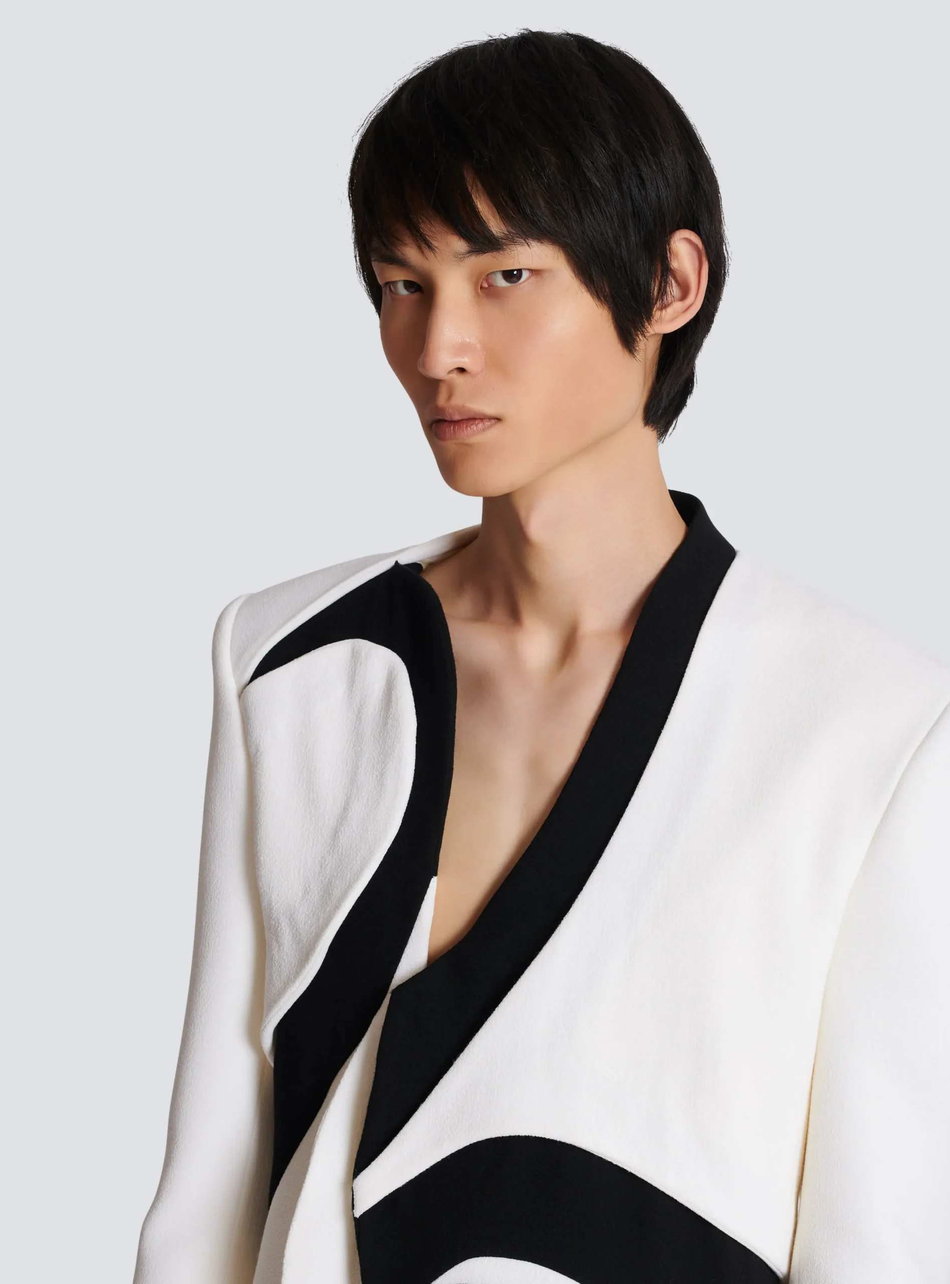 Balmain Graphic Double Crepe Blazer With Inserts