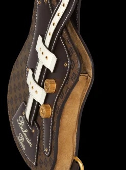 Women Balmain Guitar Bag Clutch With Leather And Monogram Detailing