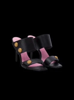 Women Balmain Heeled Eva Mules In Calfskin