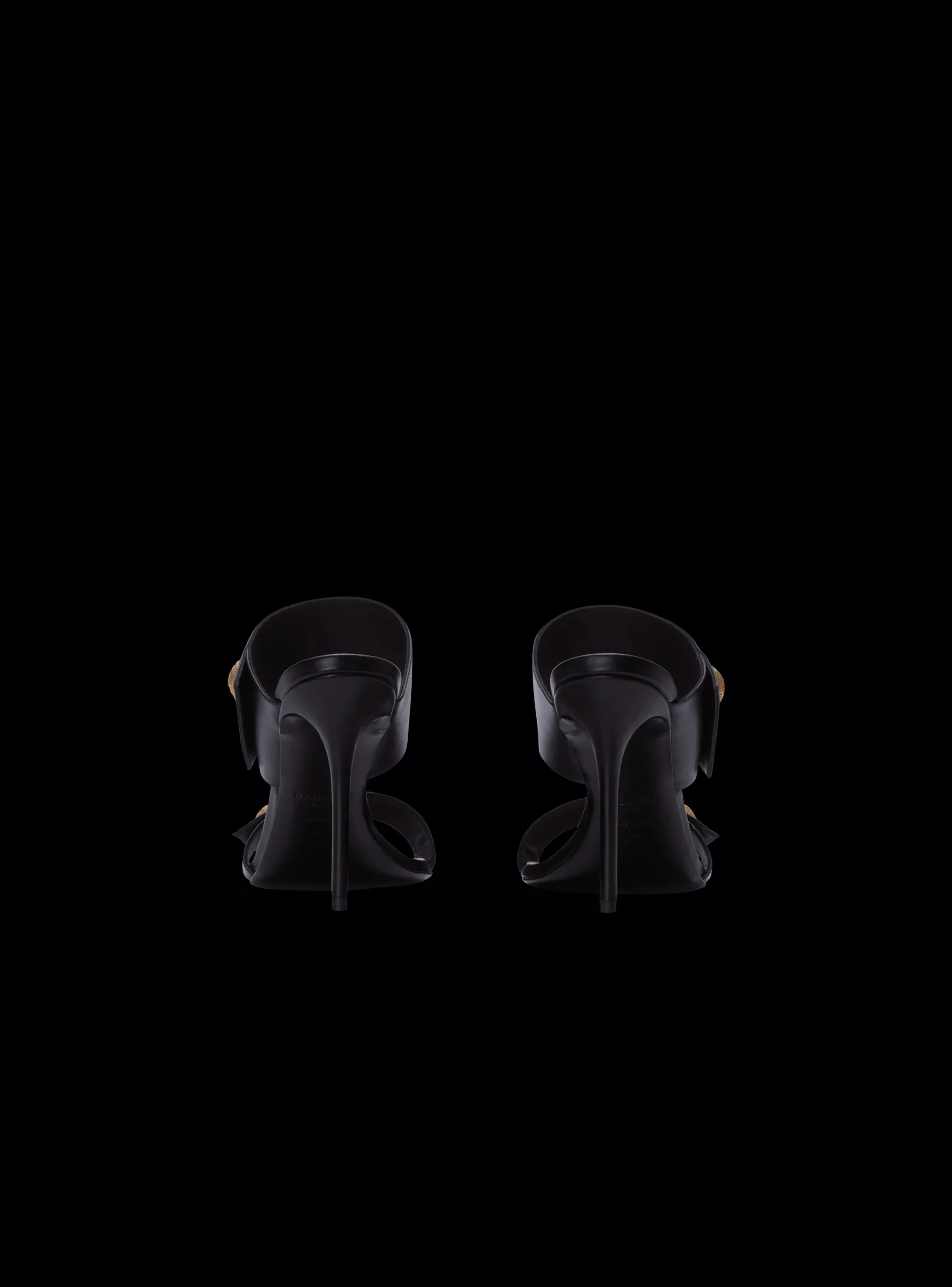 Women Balmain Heeled Eva Mules In Calfskin