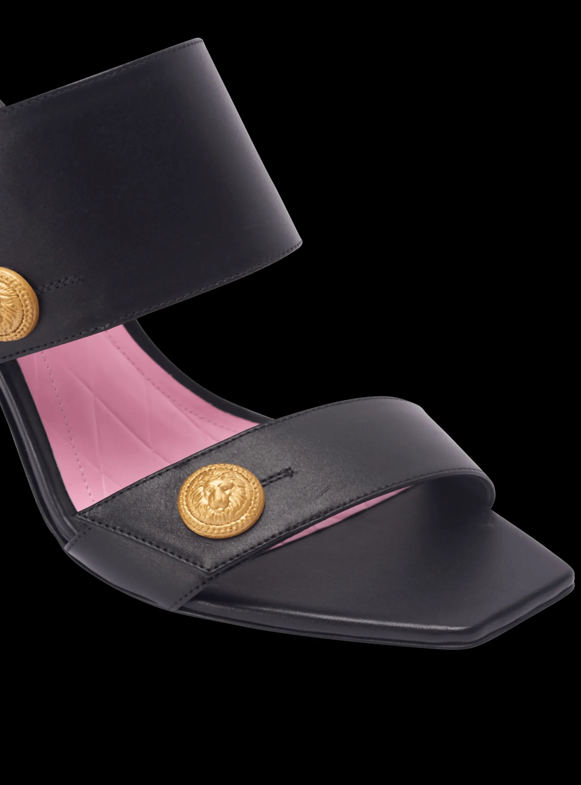 Women Balmain Heeled Eva Mules In Calfskin