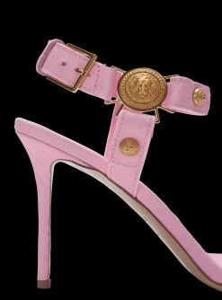 Women Balmain Heeled Eva Sandals In Calfskin