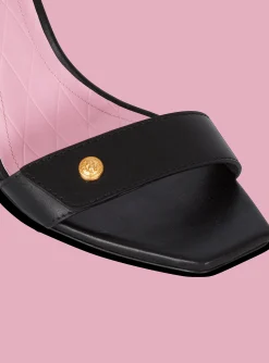 Women Balmain Heeled Eva Sandals In Calfskin