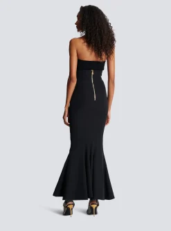 Women Balmain High-waisted Long Skirt With Buttons
