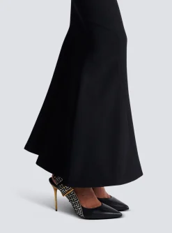 Women Balmain High-waisted Long Skirt With Buttons