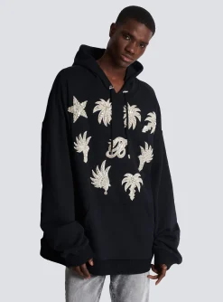Balmain Hoodie With Embroidered Badges