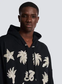 Balmain Hoodie With Embroidered Badges