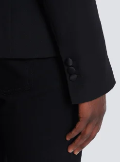 Balmain Jacket With Crystal-embellished Collar