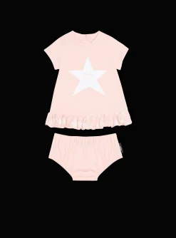 Kids Balmain Jersey Signature Star Dress