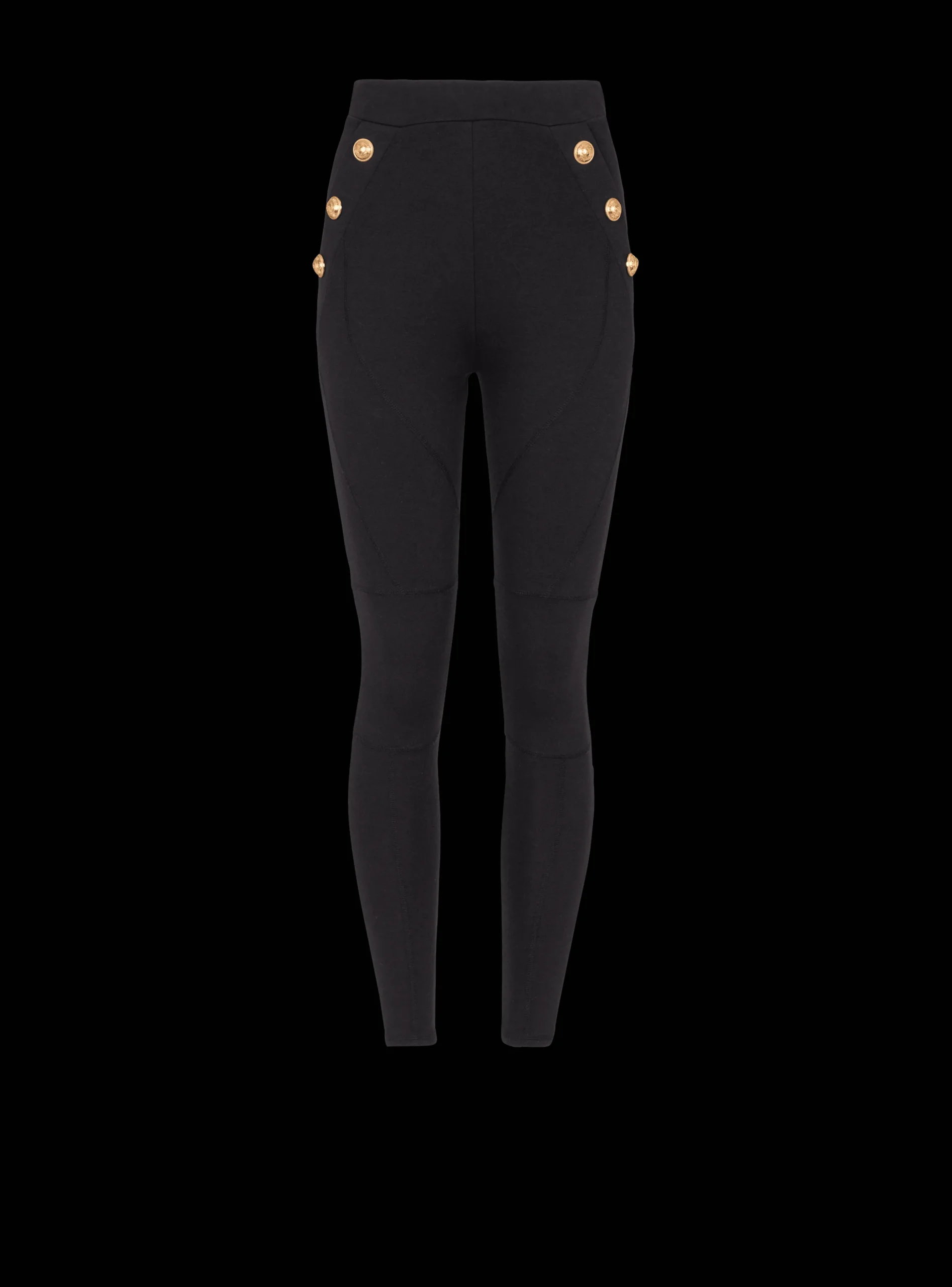Women Balmain Jersey Leggings With 6 Buttons