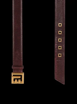 Women Balmain Karung Leather P-Belt