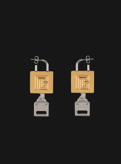 Women Balmain Key&Lock Earrings