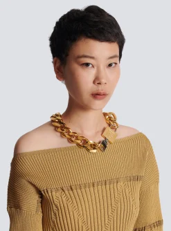Women Balmain Key&Lock Necklace