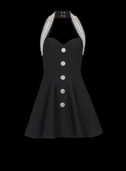 Women Balmain Knit Backless Dress