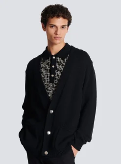 Balmain Knit Cardigan With Logo