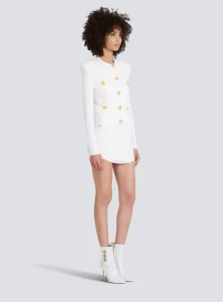 Women Balmain Knit Cardigan With Gold Buttons