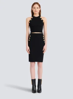 Women Balmain Knit Crop Top